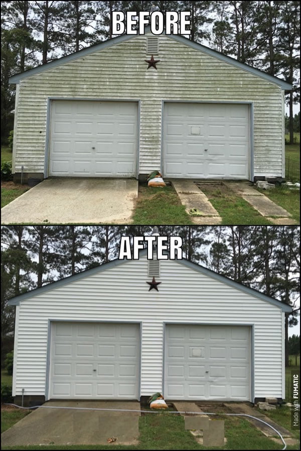 Before and after | Exterior Home Cleaning in Carlisle, PA