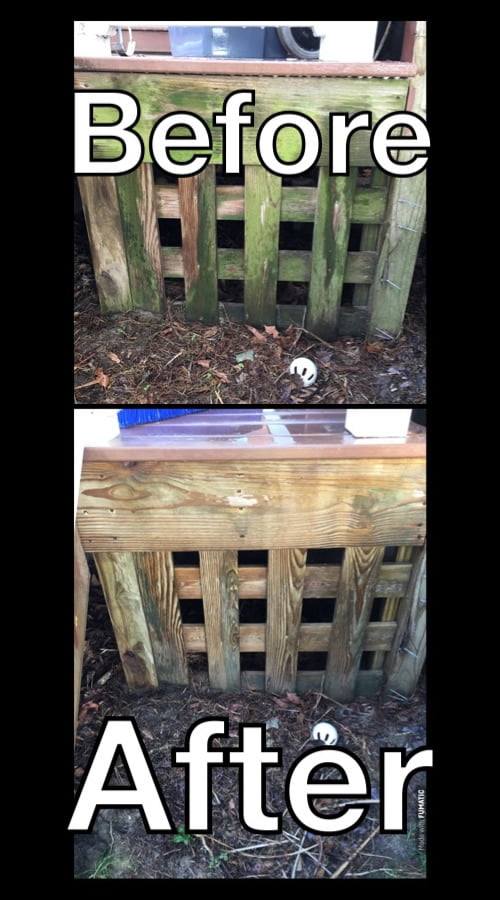 Before and after | Deck and Fence Cleaning in Carlisle, PA